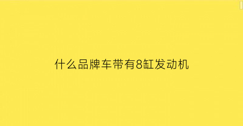 什么品牌车带有8缸发动机(什么品牌车带有8缸发动机的车)