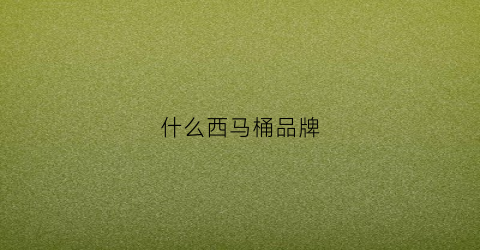 什么西马桶品牌(哪些品牌马桶好)