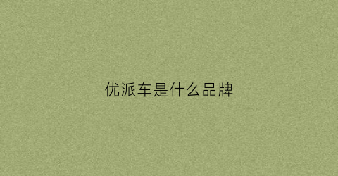 优派车是什么品牌(优派质量怎么样)