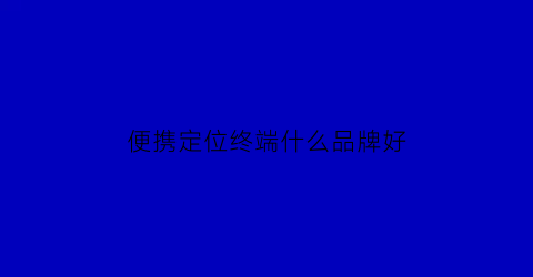 便携定位终端什么品牌好(便携定位终端什么品牌好)