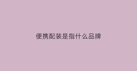 便携配装是指什么品牌(便携式的)