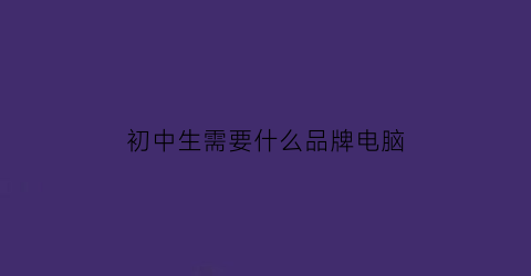 初中生需要什么品牌电脑(初中生应该买什么样的电脑)