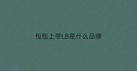 包包上带LB是什么品牌(包上lm标志)