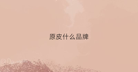 原皮什么品牌(原皮是真皮吗)