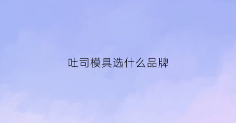 吐司模具选什么品牌(吐司模具哪个牌子好)