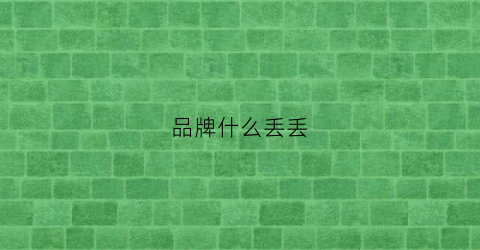 品牌什么丢丢(品牌的什么)