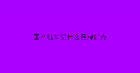 国产机车买什么品牌好点