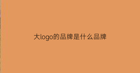 大logo的品牌是什么品牌(大logo是什么牌子)