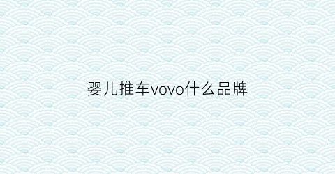 婴儿推车vovo什么品牌(vinng婴儿推车)