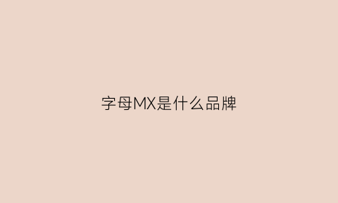 字母MX是什么品牌(mx字母logo)