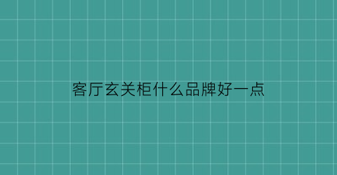 客厅玄关柜什么品牌好一点(客厅玄关什么款式好看)