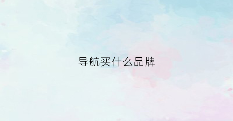 导航买什么品牌(导航买什么品牌好)