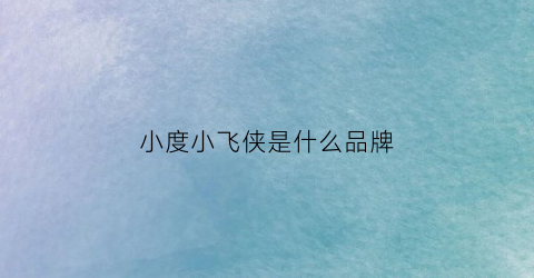 小度小飞侠是什么品牌(小度小飞飞)