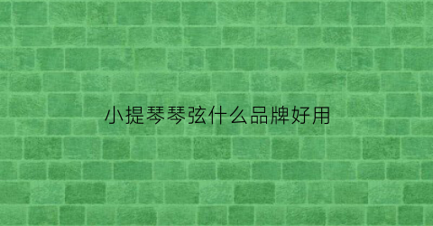 小提琴琴弦什么品牌好用(小提琴弦什么牌子好用)