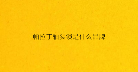 帕拉丁轴头锁是什么品牌(帕拉丁前轮轴头分解图)