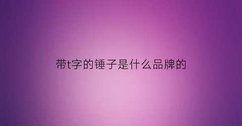 带t字的锤子是什么品牌的