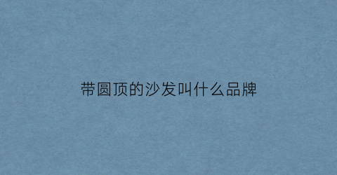 带圆顶的沙发叫什么品牌(带圆顶的沙发叫什么品牌名字)