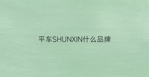 平车SHUNXIN什么品牌(平车缝纫机品牌排行榜)
