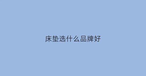 床垫选什么品牌好(床垫买哪个品牌好)