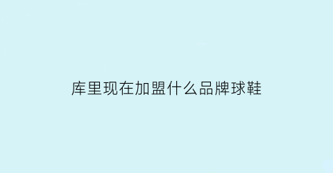 库里现在加盟什么品牌球鞋(库里加盟足球)