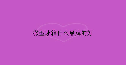 微型冰箱什么品牌的好(微型冰箱的尺寸是多少)