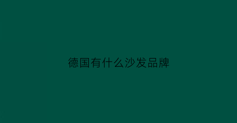 德国有什么沙发品牌(德国皮沙发十大排名)