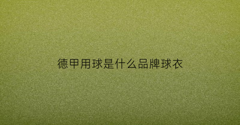 德甲用球是什么品牌球衣(21-22德甲比赛用球)