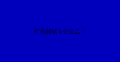 悍马器械叫什么品牌(悍马器械图片大全及价格)