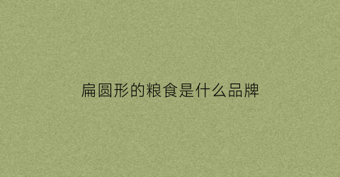 扁圆形的粮食是什么品牌(圆圆扁扁的是什么米)