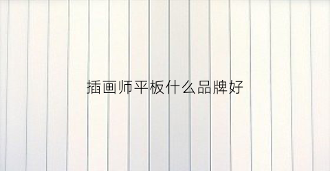 插画师平板什么品牌好(插画师用的平板电脑推荐)