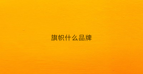 旗帜什么品牌(旗帜什么品牌好)