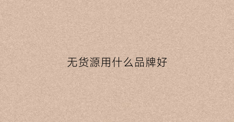 无货源用什么品牌好(无货源电商哪个平台好)