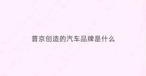 普京创造的汽车品牌是什么(普京总统的车)