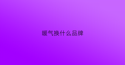 暖气换什么品牌(暖气换什么品牌的)