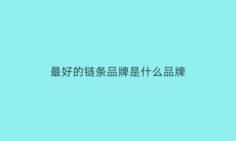 最好的链条品牌是什么品牌(链条哪家质量可靠)