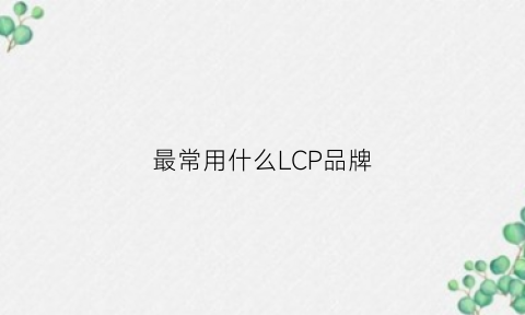 最常用什么LCP品牌(lcp是什么意思)