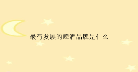最有发展的啤酒品牌是什么(最有发展的啤酒品牌是什么牌子)