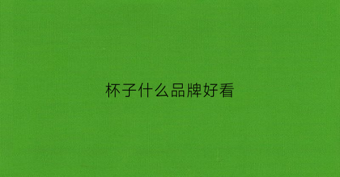 杯子什么品牌好看(杯子什么品牌好看又实惠)