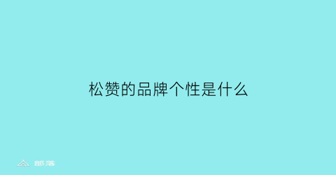 松赞的品牌个性是什么(松赞的品牌个性是什么)