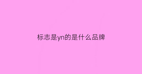 标志是yn的是什么品牌