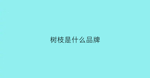 树枝是什么品牌(树枝衣服品牌)