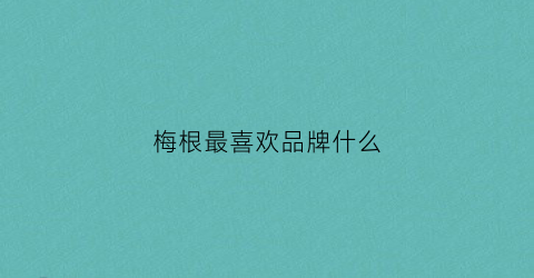 梅根最喜欢品牌什么(梅根的衣品)