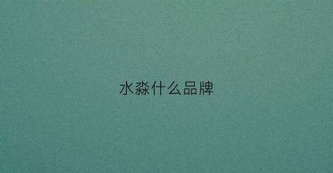 水淼什么品牌(水淼服装算是大品牌之一吗)