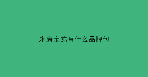 永康宝龙有什么品牌包