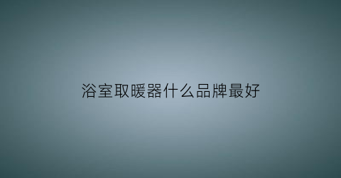 浴室取暖器什么品牌最好(浴室取暖器什么品牌最好耐用)