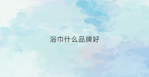 浴巾什么品牌好(浴巾哪个品牌最好)