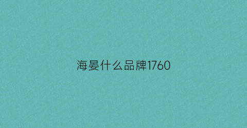 海晏什么品牌1760(海晏啥意思)