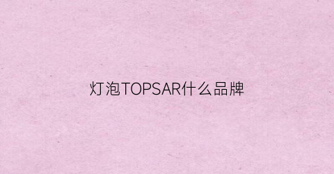 灯泡TOPSAR什么品牌(灯泡十大品牌)