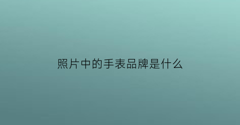 照片中的手表品牌是什么(拍照片的手表)