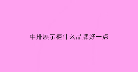 牛排展示柜什么品牌好一点(精致牛排摆盘装饰)